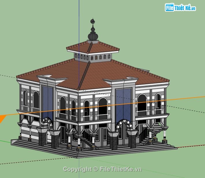 Nhà thờ,Model su nhà thờ,Nhà thờ file sketchup,model sketchup nhà thờ,nhà thờ sketchup