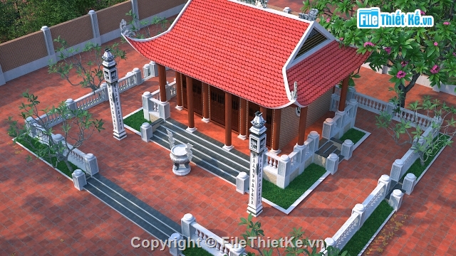 nhà thờ họ - file3dsmax,nhà thờ,Nhà thờ họ,Nhà thờ đẹp