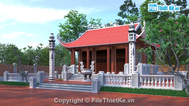 nhà thờ họ - file3dsmax,nhà thờ,Nhà thờ họ,Nhà thờ đẹp