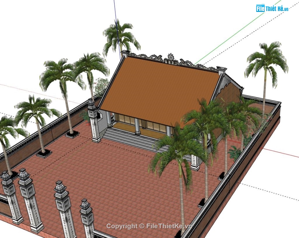 Nhà thờ họ,file sketchup nhà thờ họ,nhà thờ họ file su,model su nhà thờ họ,nhà thờ họ file sketchup