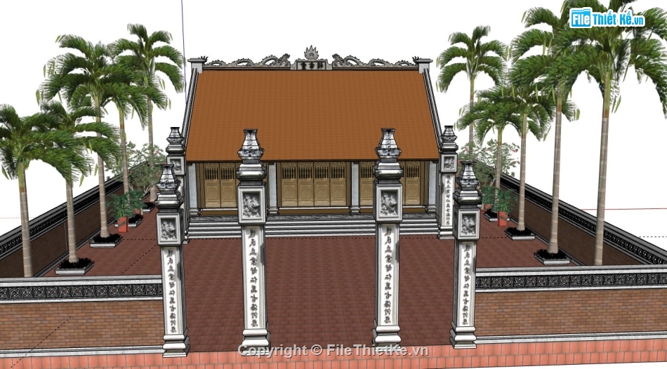 Nhà thờ họ,file sketchup nhà thờ họ,nhà thờ họ file su,model su nhà thờ họ,nhà thờ họ file sketchup