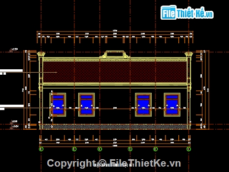 Nhà thờ họ 5 gian KT8x16m,nhà thờ họ,nhà thờ đẹp,nhà thờ họ có phòng ngủ,nhà thờ 5 gian,bản vẽ nhà thờ