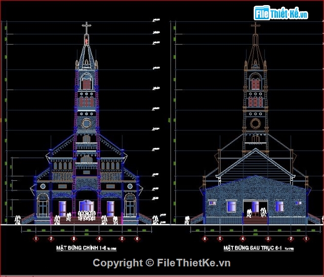 kiến trúc nhà thờ,bản vẽ nhà thờ,nhà thờ thiên chúa giáo,nhà thờ thiên chúa giáo Tân Đông