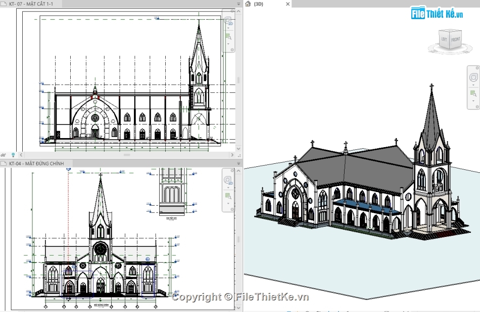 nhà thờ chúa,nhà thờ revit,Nhà thờ đẹp,nhà thờ 1 tháp