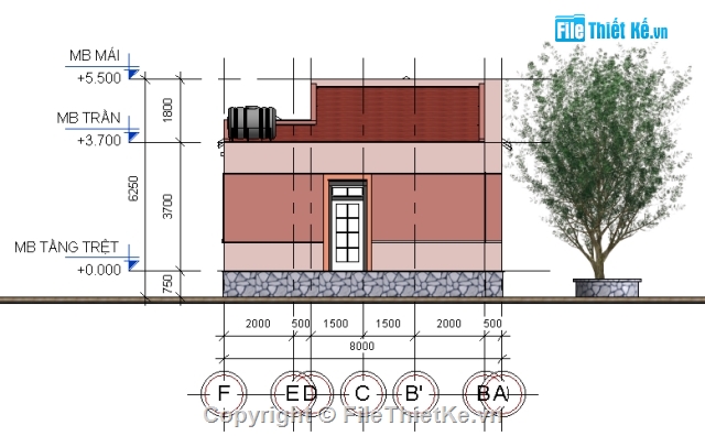 Bản vẽ Nhà L 1 tầng,revit thiết kế nhà 1 tầng,nhà trệt 8x16m,mẫu nhà 1 tầng revit