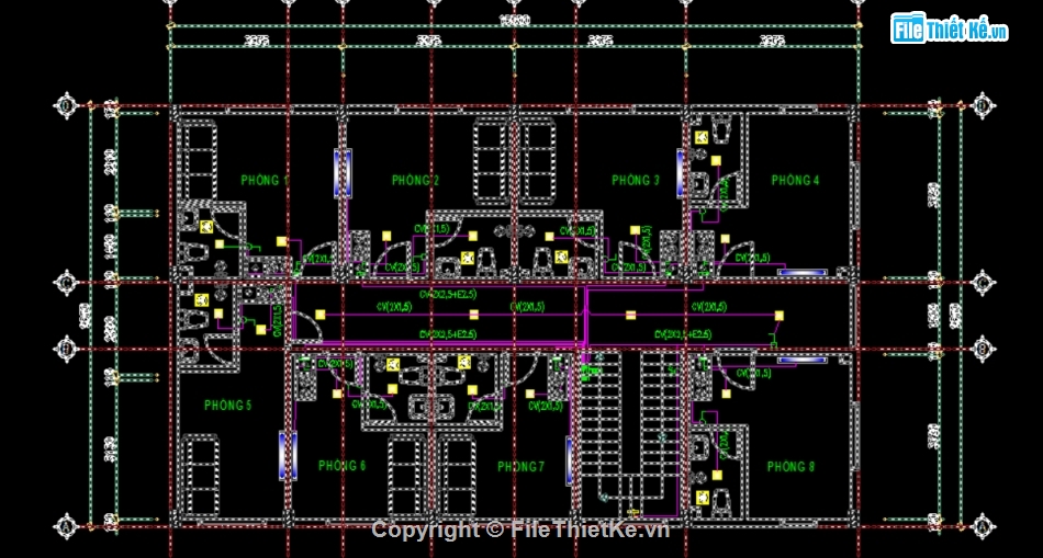 kiến trúc 3 tầng,nhà 3 tầng,thiết kế nhà trọ,thiết kế nhà trọ có gác lửng,bản vẽ nhà trọ