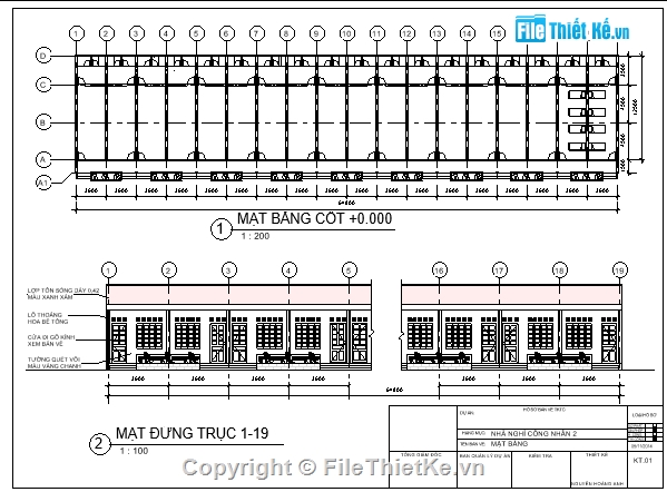 nhà ở công nhân,nhà trọ công nhân,revit nhà trọ,bản vẽ nhà trọ,nhà trọ bình dân,khu trọ