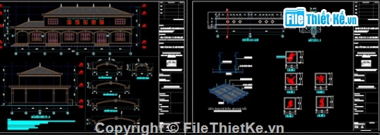 file cad nhà văn hóa,nhà văn hóa file cad,Nhà văn hóa Autocad