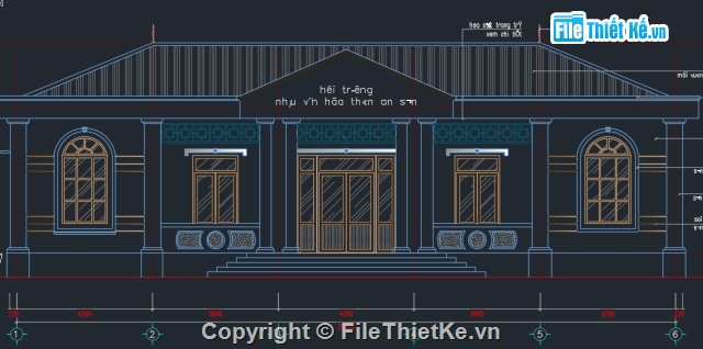 Nhà vệ sinh,nhà văn hóa thôn,Nhà văn hóa Autocad