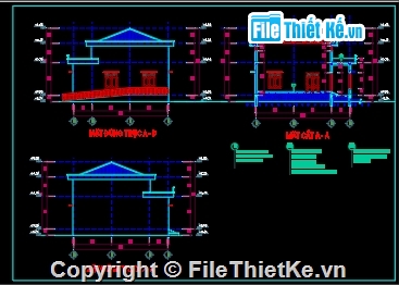 nhà văn hóa xóm,kiến trúc nhà văn hóa xóm,bản vẽ nhà văn hóa xóm