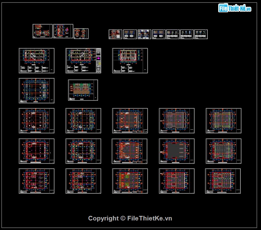 kiến trúc văn phòng 17x20m,file cad nhà văn phòng,nhà 3 tầng kinh doanh,nhà phố kinh doanh