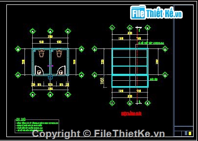 Autocad nhà vệ sinh,Cad thiết kế nhà vệ sinh,Thiết kế nhà vệ sinh,Bản vẽ nhà vệ sinh