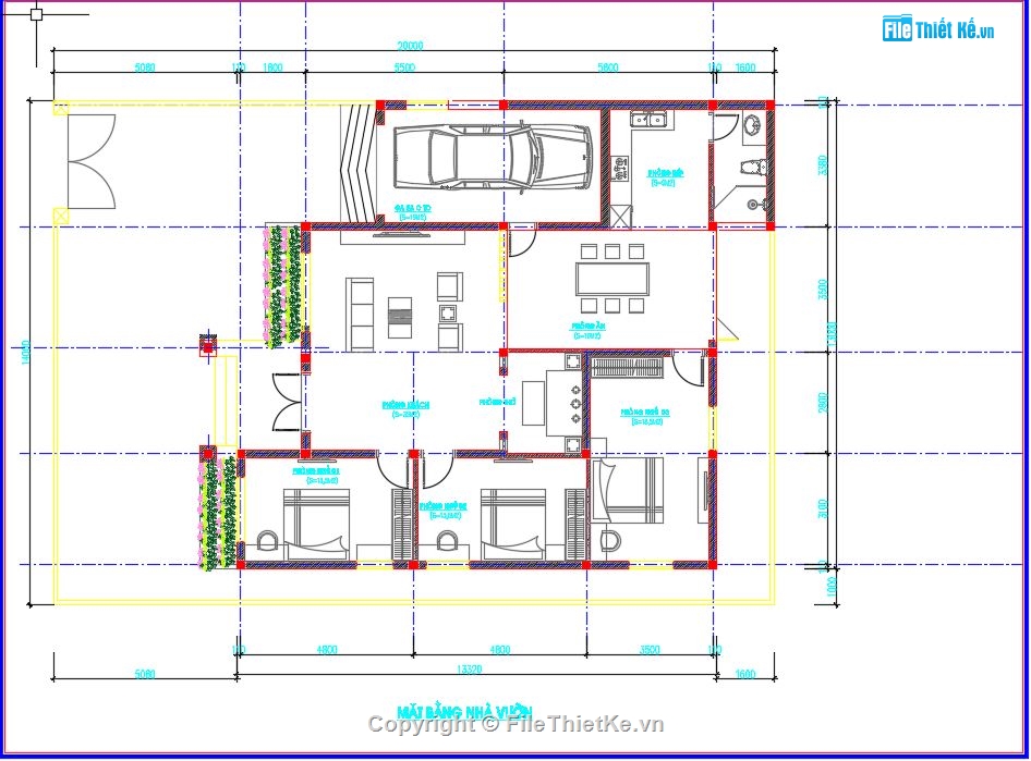 nhà vườn 1 tầng,file cad nhà 1 tầng,cad nhà 1 tầng,autocad nhà 1 tầng