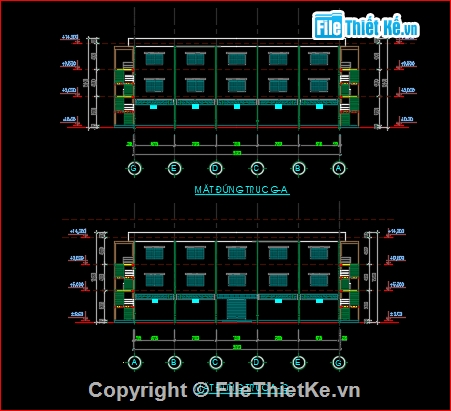 nhà xưởng bê tông cốt thép,nhà xưởng nhịp 35m,nhà xưởng bê tông 3 tầng,bản vẽ nhà xưởng,Autocad bản vẽ nhà xưởng,nhà xưởng 35x152m