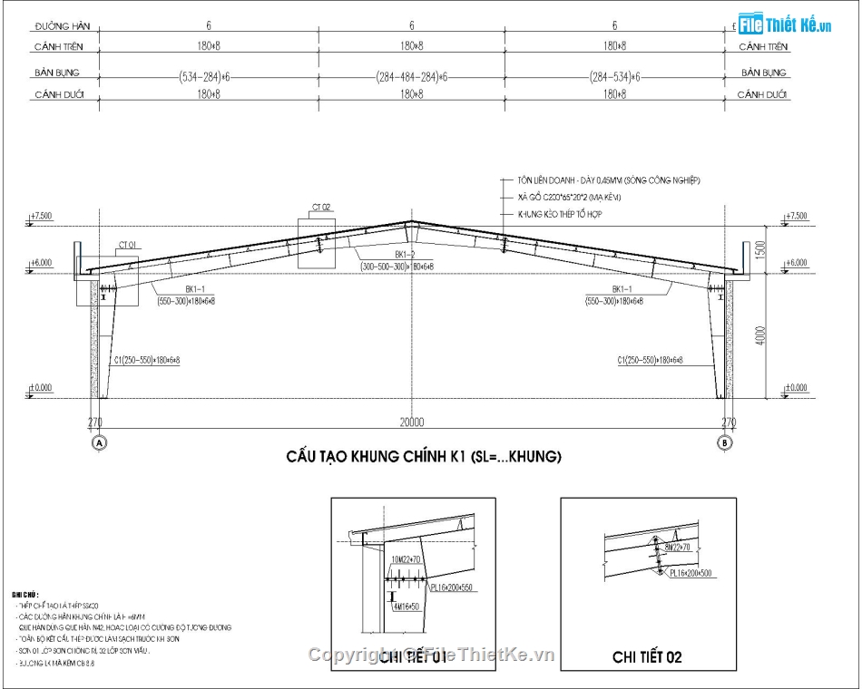 kết cấu thép,Nhà xưởng 20x30m,Nhà xưởng thép,kết cấu,full kiến trúc,thép