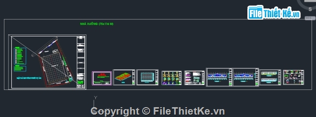 bản vẽ nhà xưởng,nhà xưởng 75x116m,kết cấu nhà xưởng,kiến trúc nhà xưởng,mẫu nhà xưởng