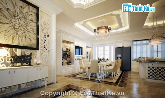 nội thất biệt thự 3 tầng,cad nội thất,file cad nội thất biệt thự