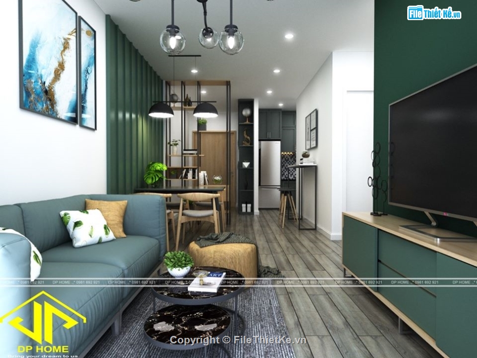 Nội thất chung cư file su,chung cư sketchup,Nội thất chung cư file 3d,file sketchup nội thất chung cư