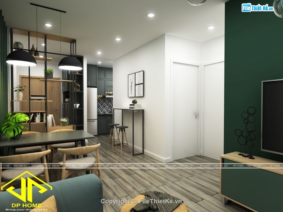 Nội thất chung cư file su,chung cư sketchup,Nội thất chung cư file 3d,file sketchup nội thất chung cư