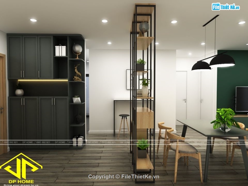 Nội thất chung cư file su,chung cư sketchup,Nội thất chung cư file 3d,file sketchup nội thất chung cư