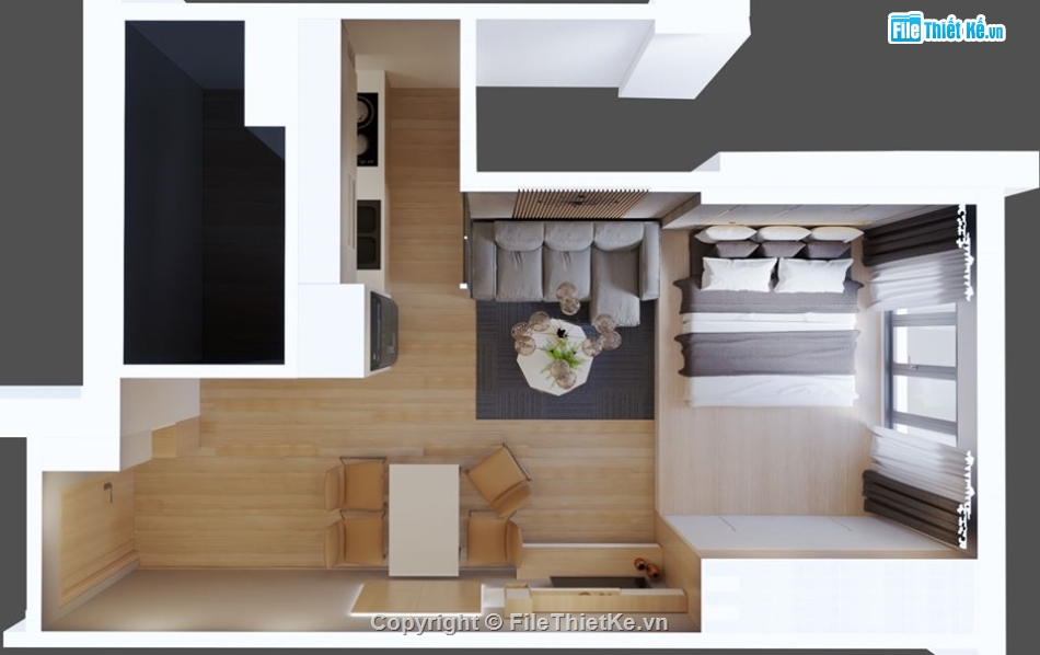 chung cư mini,chung cư sketchup,nội thất chung cư trên sketchup,Nội thất chung cư đẹp,nội thất chung cư sketchup