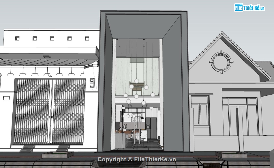 Nội thất phòng khách bếp,sketchup nội thất khách bếp,Nội thất phòng khách bếp sketchup,model su nội thất khách bếp