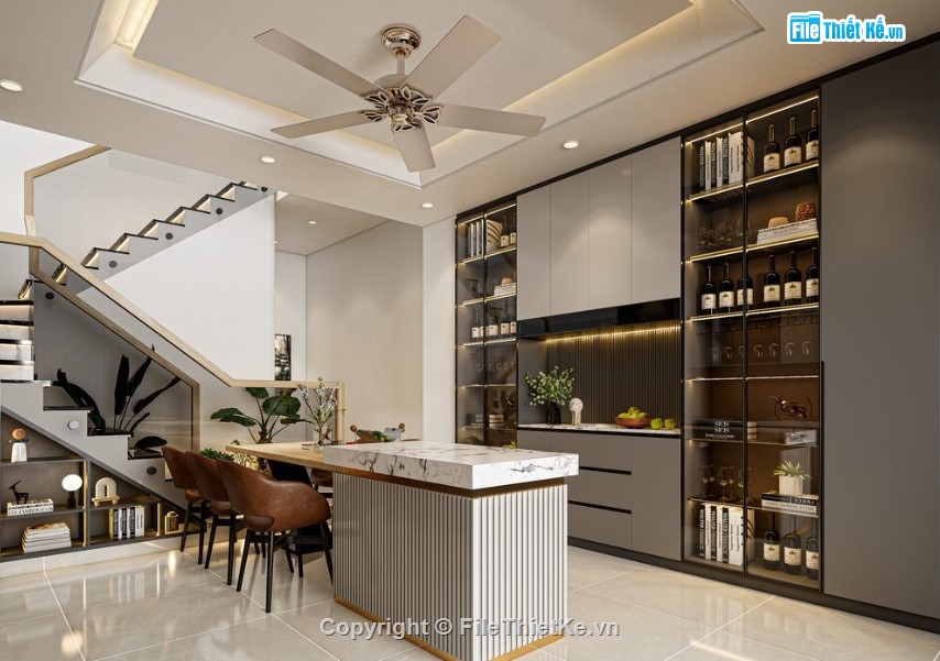 sketchup nội thất,nội thất nhà hiện đại,sketchup nội thất hiện đại