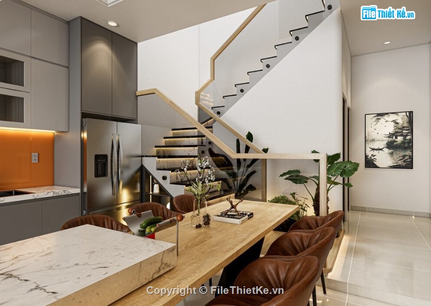 sketchup nội thất,nội thất nhà hiện đại,sketchup nội thất hiện đại