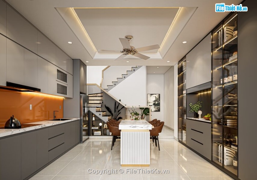 sketchup nội thất,nội thất nhà hiện đại,sketchup nội thất hiện đại