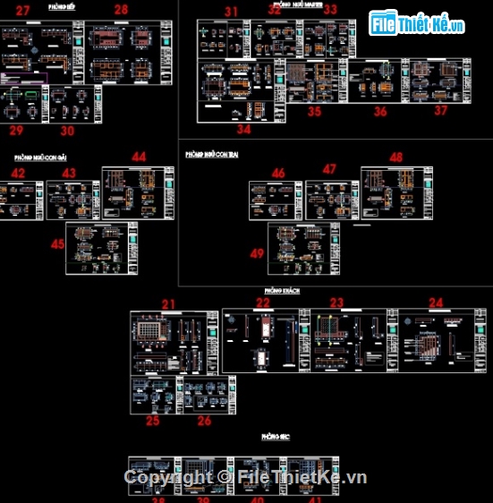 Nội thất,nội thất nhà 3 tầng,cad nội thất