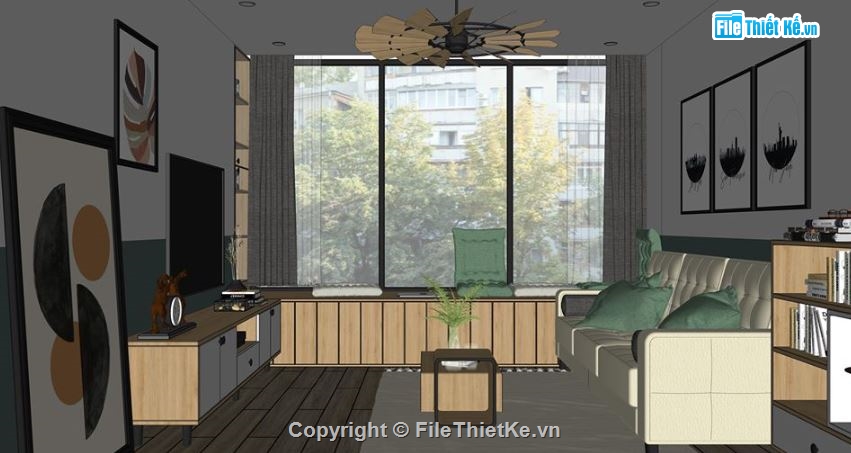 sketchup nội thất nhà phố,file sketchup nội thất nhà phố,nội thất nhà phố su,nội thất nhà phố file su