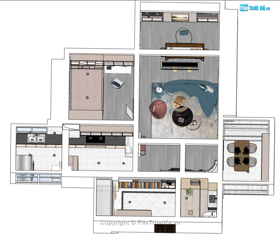 nhà phố sketchup,Nội thất nhà phố,model su nội thất nhà phố,sketchup nội thất nhà phố