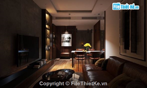sketchup phòng khách,Nội thất phòng khách bếp,phòng bếp sketchup,Model su phòng khách bếp,phòng khách bếp model su
