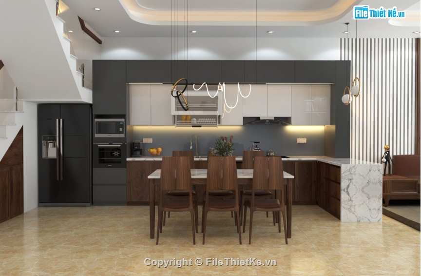 model sketchup nội thất khách bếp,mẫu thiết kế nội thất khách bếp,nội thất khách bếp sketchup,nội thất khách bếp hiện đại