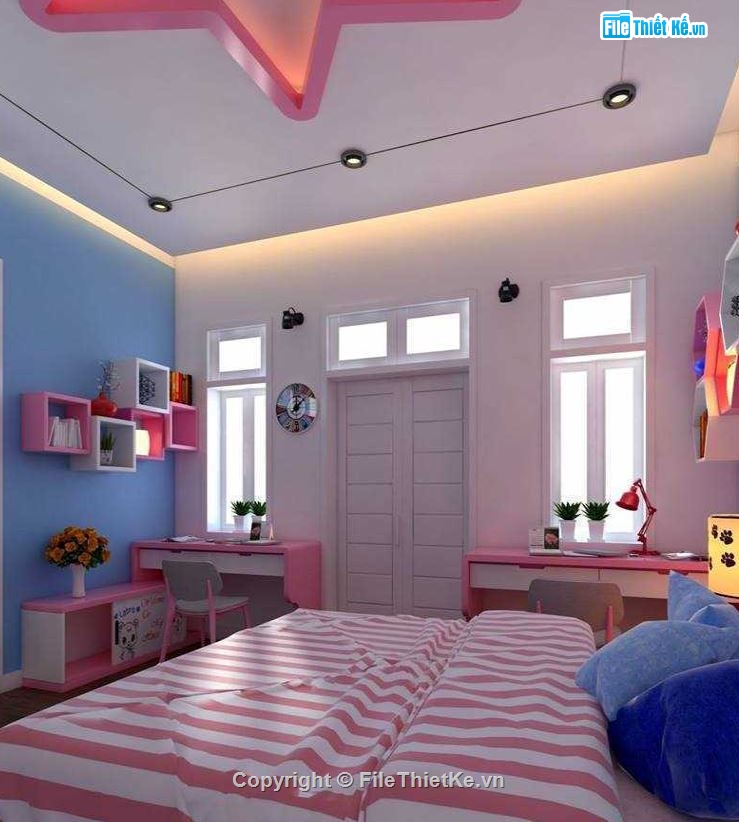 Phòng ngủ model su,file su phòng ngủ,phòng ngủ file sketchup,model sketchup phòng ngủ
