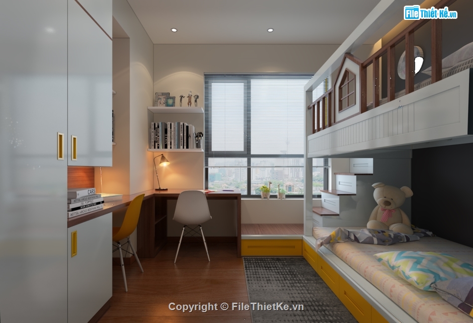 nội thất phòng ngủ,phòng trẻ em,childrenroom,3d phòng ngủ,File max phòng ngủ