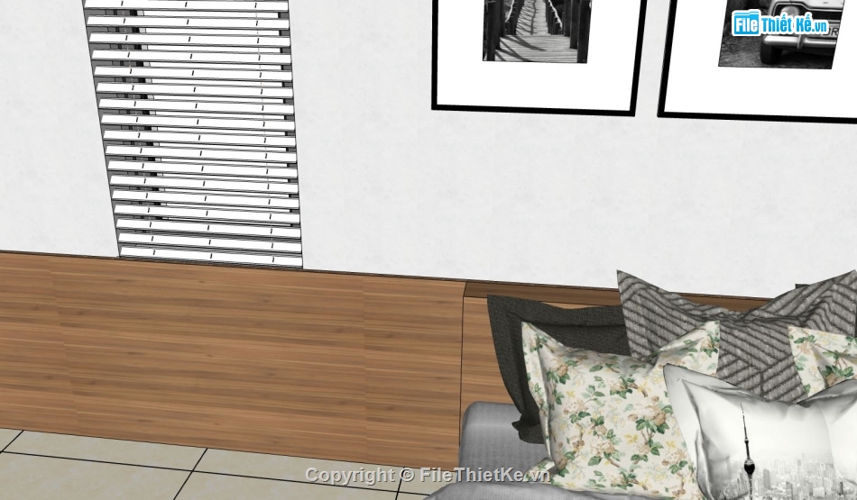 Nội thất phòng ngủ sketchup,file sketchup phòng ngủ,3d sketchup phòng ngủ,3d phòng ngủ