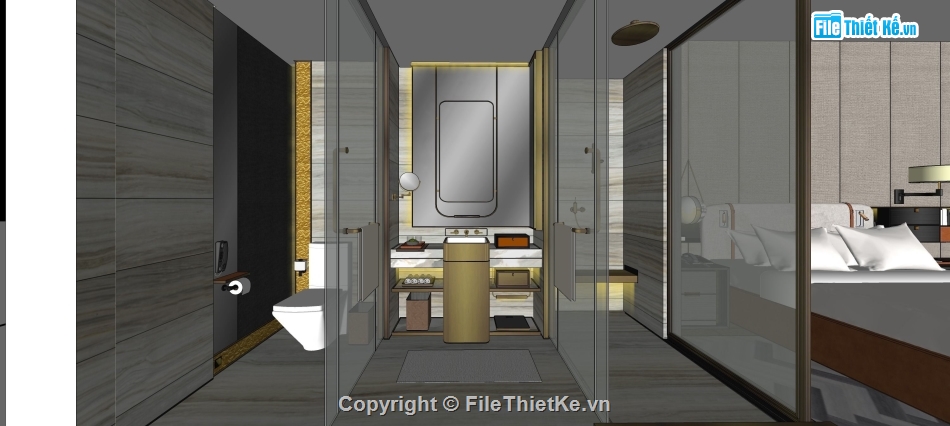 file sketchup phòng ngủ,Nội thất phòng ngủ sketchup,phòng ngủ sketchup,phòng ngủ model su,sketchup phòng ngủ