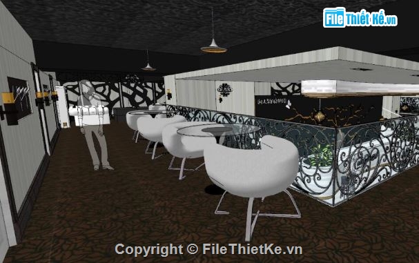 sketchup quán karaoke,file sketchup quán karaoke,nội thất quán karaoke,model su nội thất karaoke,file su nội thất quán karaoke