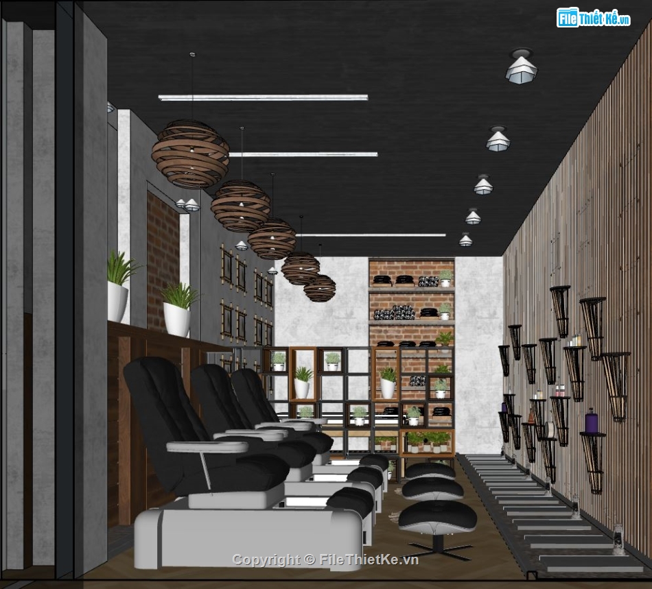 Nội thất file sketchup,nội thất spa,file nội thất spa,sketchup nội thất spa