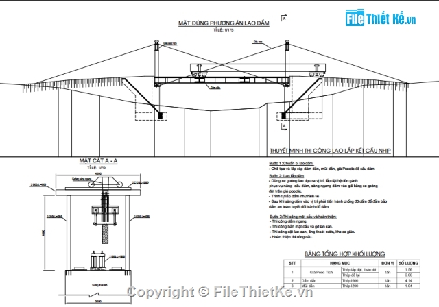 hồ sơ thiết kế,cầu miền núi,dầm T lắp ghép,dầm T thường,Lramp,18m