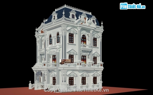 biệt thự cổ điển 3 tầng,Biệt thự 2 tầng cổ điển,BT 3 tầng cổ điển,Biệt thự,lâu đài