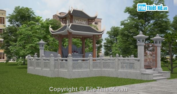 thiết kế lăng mộ,lăng mộ 3d,phối cảnh lăng mộ