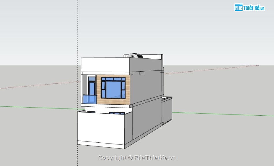 nhà phố 2 tầng,phối cảnh nhà phố 2 tầng,thiết kế nhà phố 2 tầng,sketchup nhà phố 2 tầng,mẫu nhà phố hiện đại