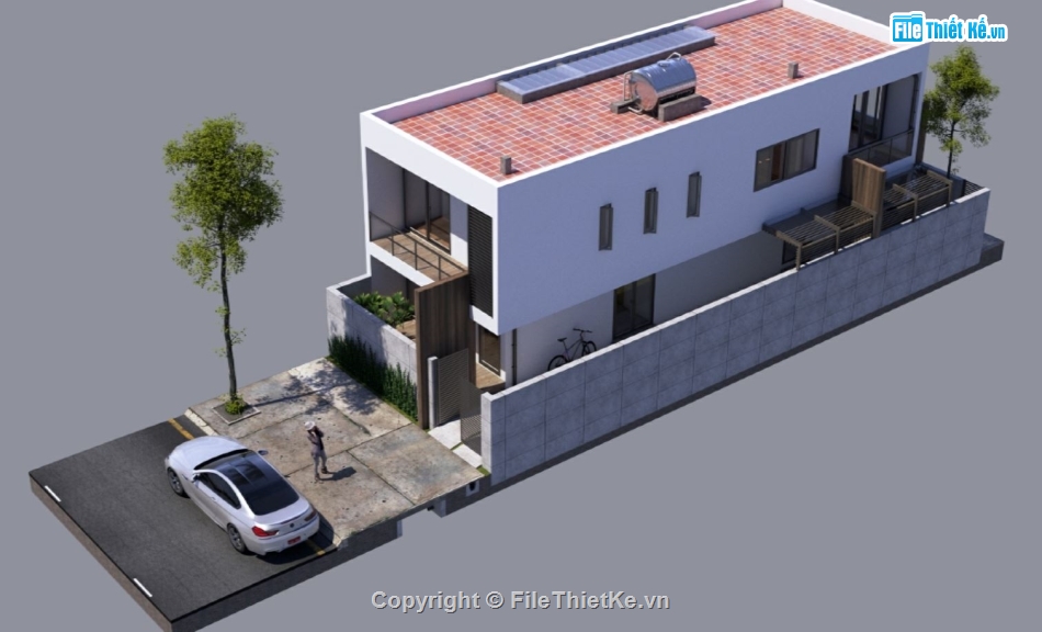nhà phố 2 tầng,model su nhà phố 2 tầng,phối cảnh nhà phố 2 tầng,thiết kế nhà phố 2 tầng