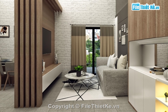 sketchup nội thất căn hộ,nội thất căn hộ,Sketchup nội thất gia đình,sketchup nội thất