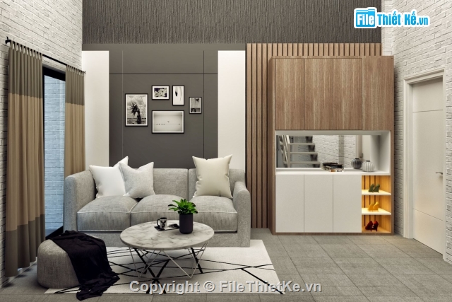 sketchup nội thất căn hộ,nội thất căn hộ,Sketchup nội thất gia đình,sketchup nội thất
