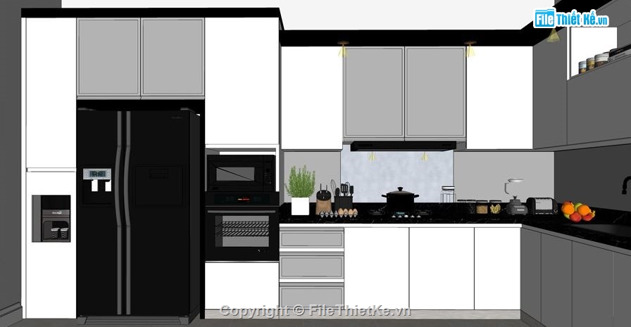 nội thất phòng bếp,model su nội thất phòng bếp,phối cảnh nội thất phòng bếp,thiết kế nội thất phòng bếp