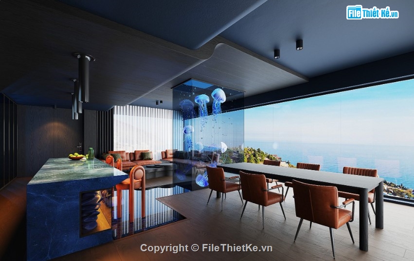 phòng khách đẹp,phòng bếp sketchup,sketchup phòng khách,khách bếp đẹp