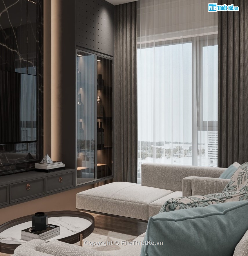 phòng ngủ sketchup,sketchup phòng khách,file sketchup phòng khách